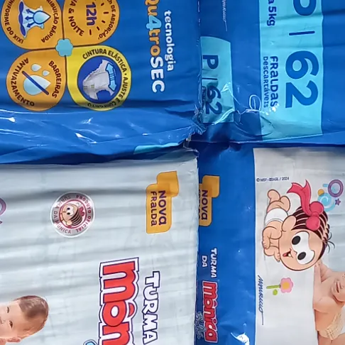 Fralda turma da Monica 62 unidades cada pacote  disponível para troca em Apiaí - SP