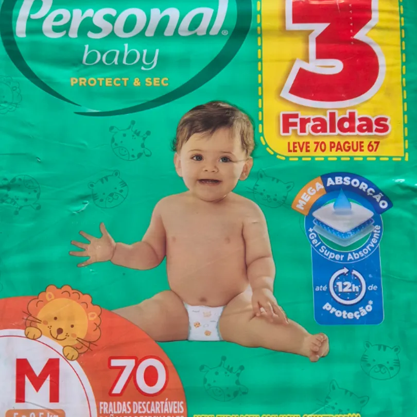 Fraldas descartáveis M - Troco pelo tamanho G