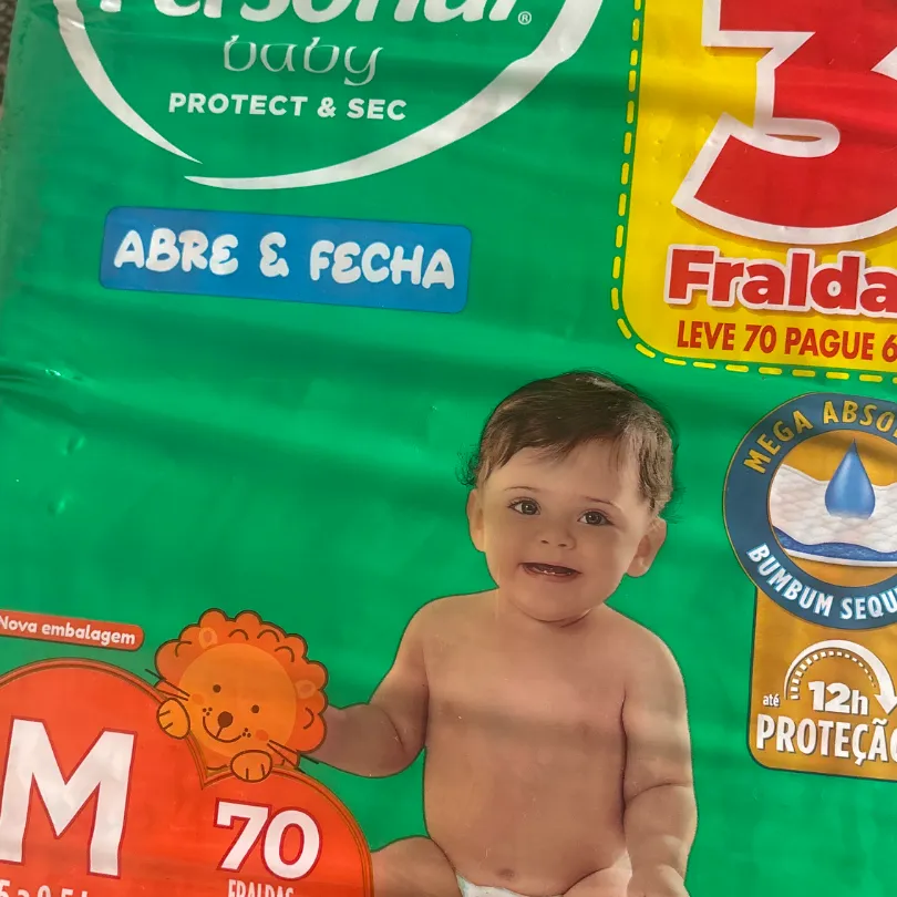 Fraldas personal 4 pacotes Tamanho M