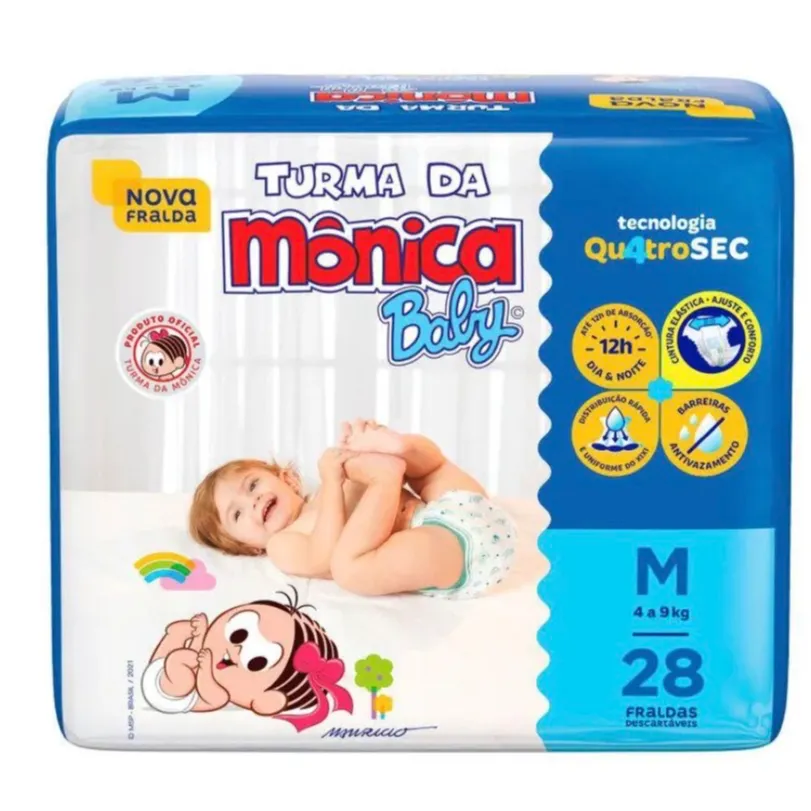 Fralda M Turma da Mônica 28 unidades 