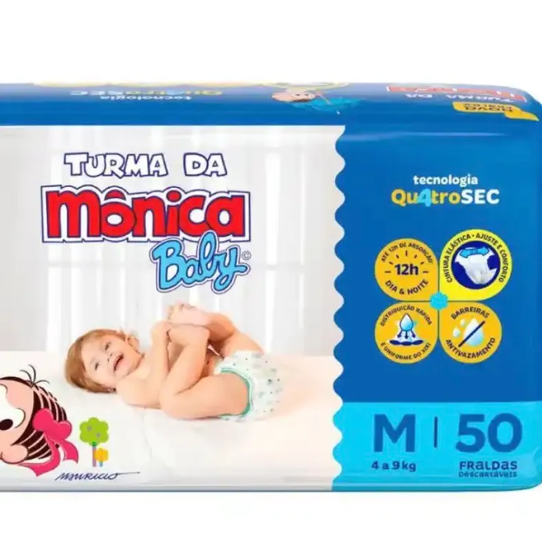 Fralda M Turma da Mônica 50 unidades 
