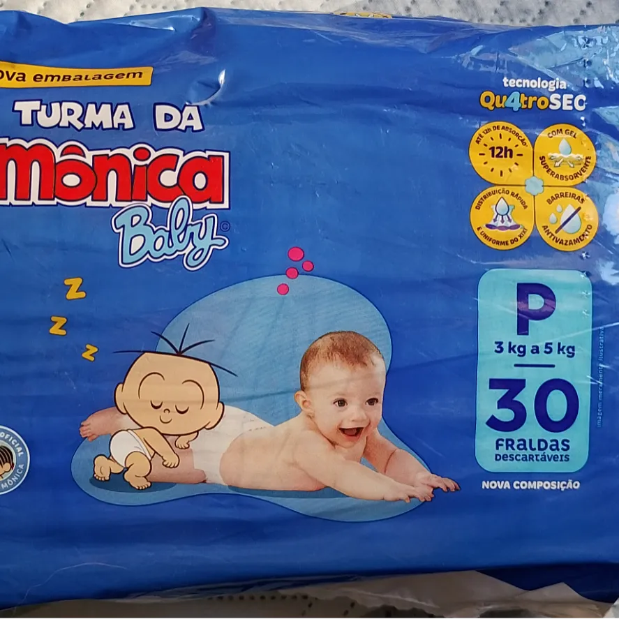 Fralda P turma da Mônica 30