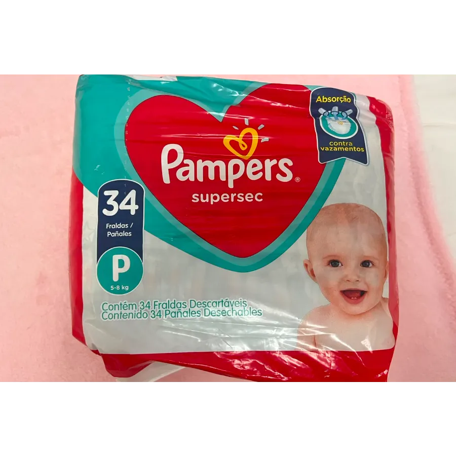 Fralda Pampers Super sec 34 unidades