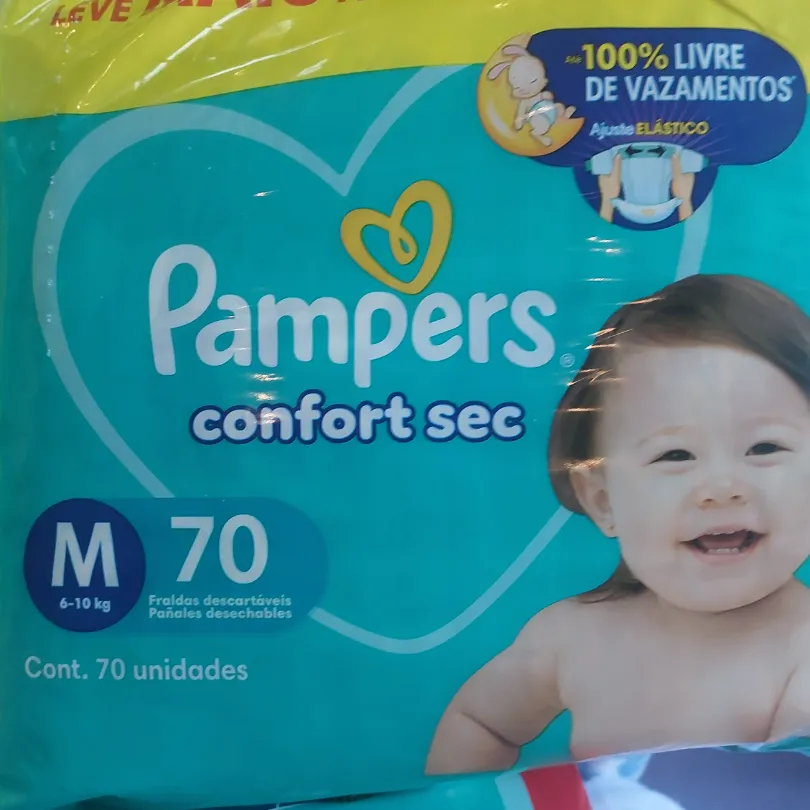 Fraldas pampers conforto sec M