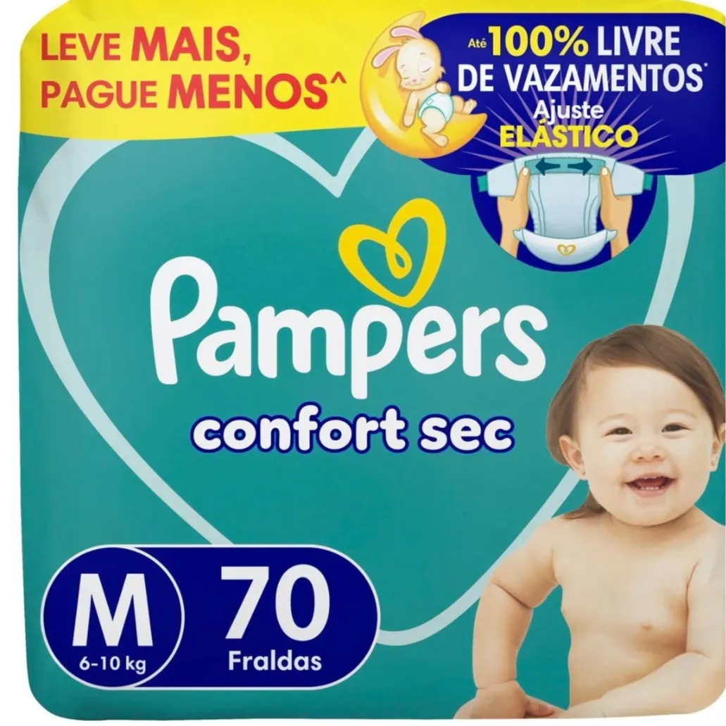 Fralda Pampers Confort Sec M