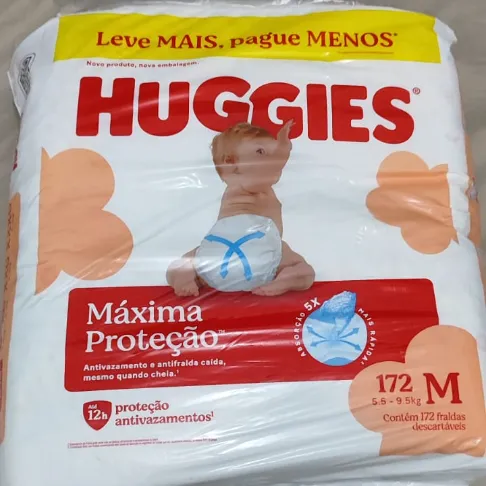 Fralda Huggies máxima proteção 172un