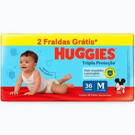 Huggies Tripla Proteção M - 36 unidades
