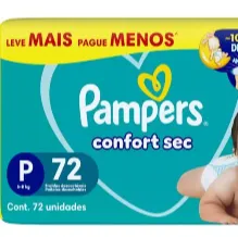 FRALDA PAMPERS P 72 UN
