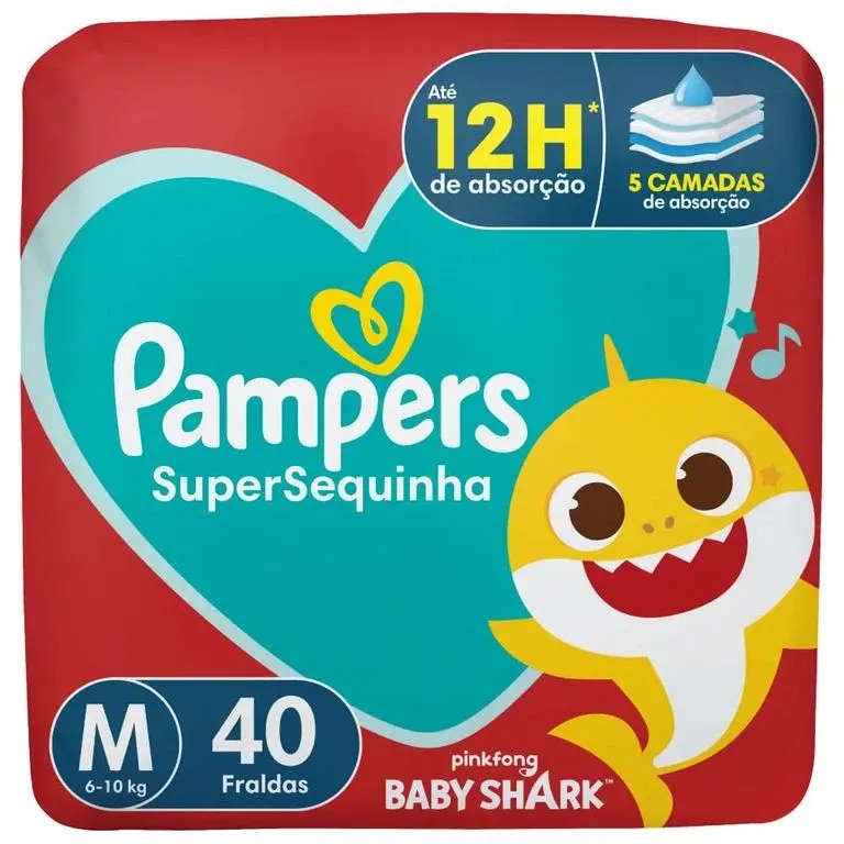 Fralda Pampers Supersequinha