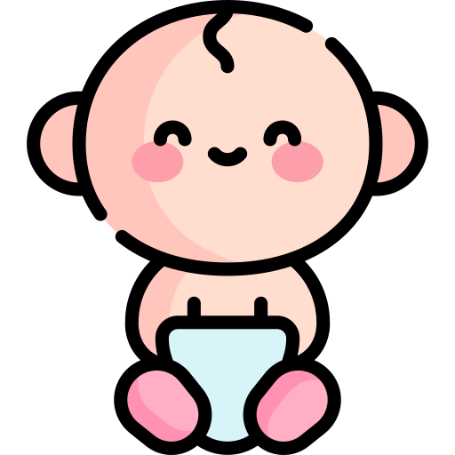 Bebê com fralda infantil para economia familiar